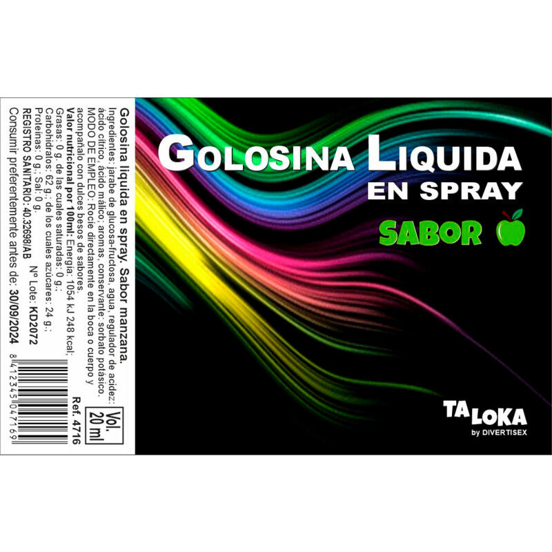 TALOKA - SPRAY LIQUIDE DE BONBON LA POMME