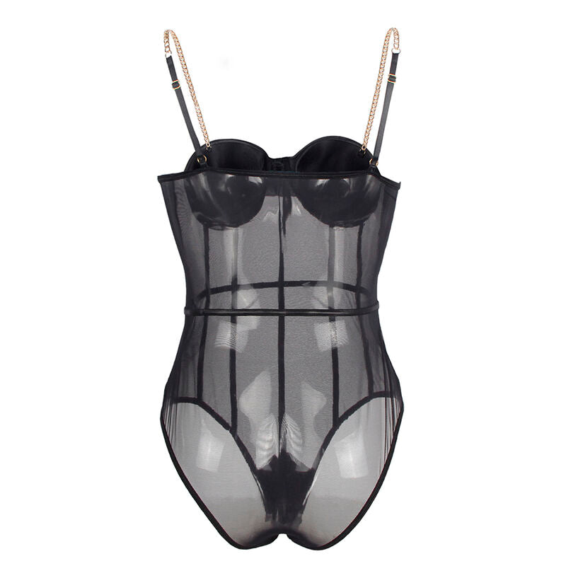 SUBBLIME - BODY NOIR BRETELLES CHAÎNE S/M