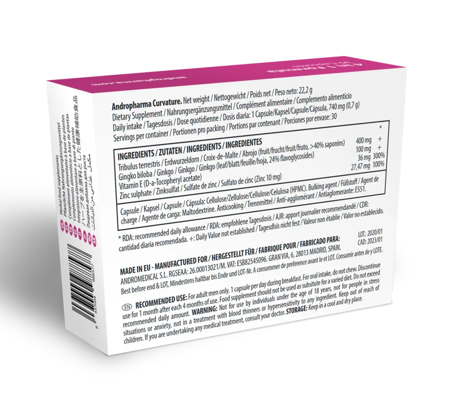 ANDROPHARMA - TRAITEMENT COURBURE PEYRONIE