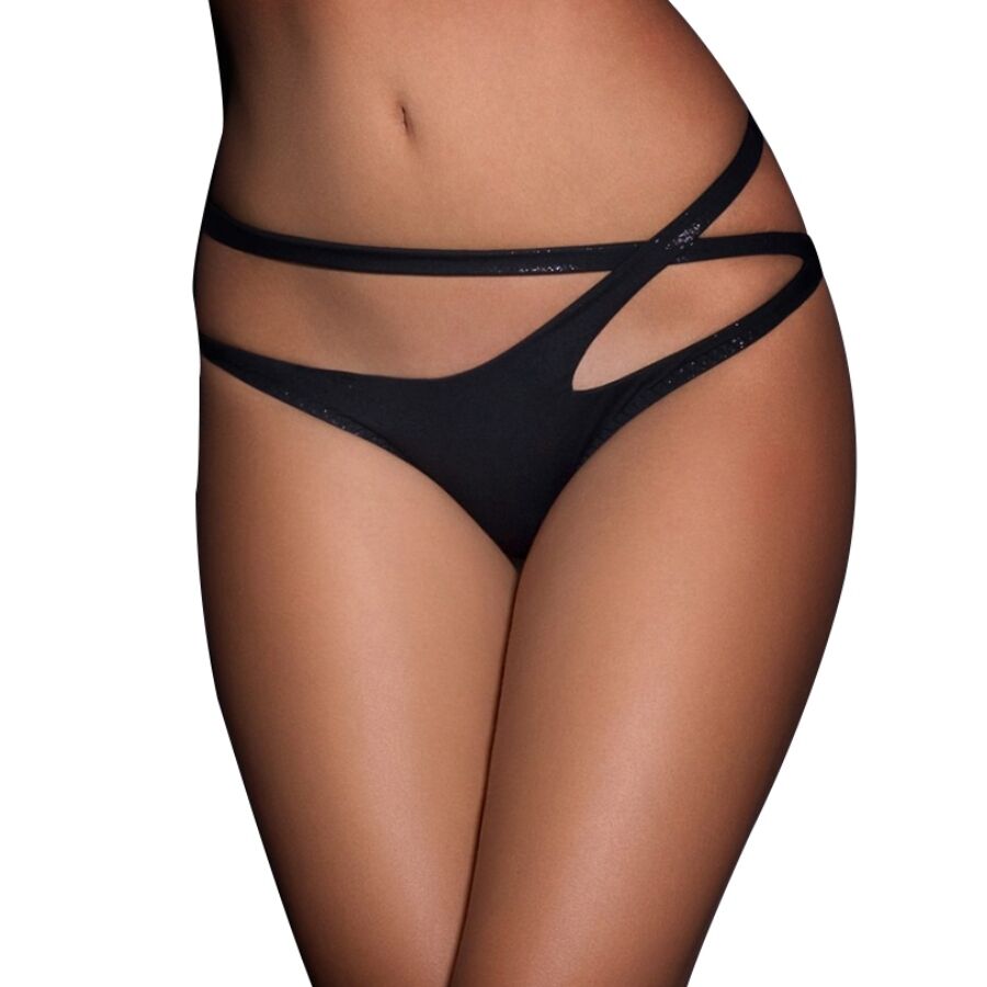 QUEEN LINGERIE - CULOTTE DOUBLE BRETELLES CROISÉES S/M