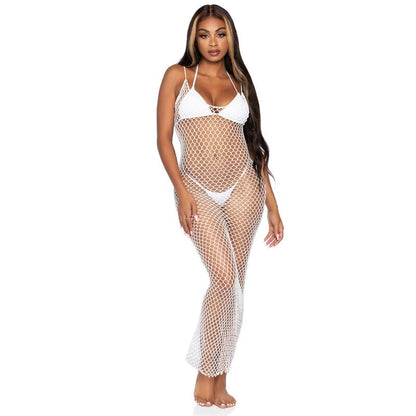LEG AVENUE - ROBE MAXI EN FILET TORSADÉ TAILLE UNIQUE