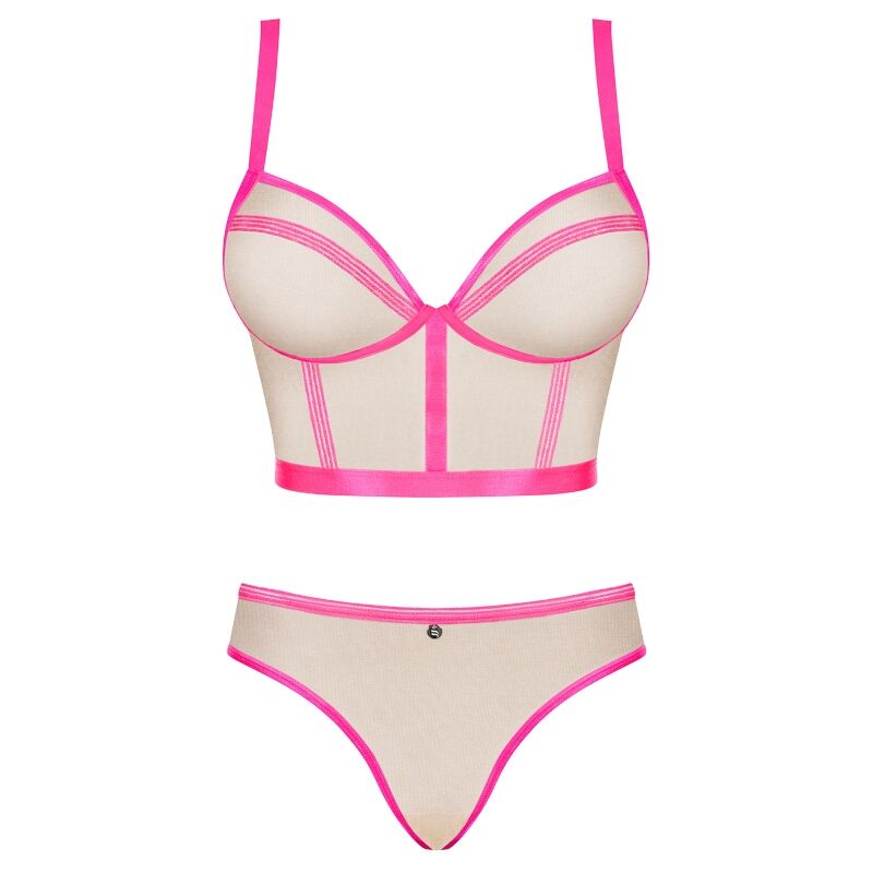 OBSESSIVE - NUDELIA ENSEMBLE DEUX PIÈCES ROSE S/M