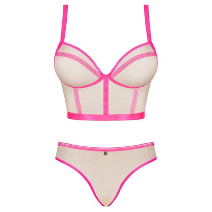 OBSESSIVE - NUDELIA ENSEMBLE DEUX PIÈCES ROSE S/M