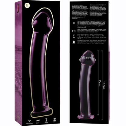 NEBULA SERIES BY IBIZA - MODÈLE 11 GODE EN VERRE BOROSILICATE CLAIR 16 CM -O- 3 CM