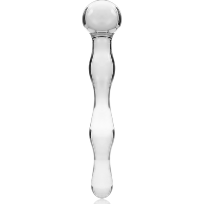 NEBULA SERIES BY IBIZA - MODÈLE 13 GODE EN VERRE BOROSILICATE CLAIR 18 CM -O- 3.5 CM