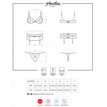 OBSESSIVE - ENSEMBLE HEARTINE TROIS PIÈCES S/M