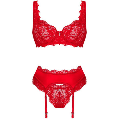 OBSESSIVE - AMOR CHERRIS ENSEMBLE 3 PIÈCES S/M
