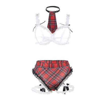 SUBBLIME - COSTUME D'ÉCOLIÈRE SEXY AVEC SOUTIEN-GORGE S/M