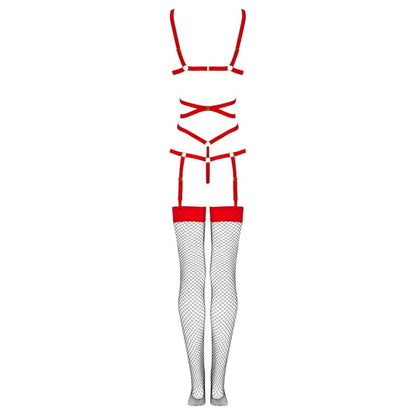 LIVCO CORSETTI FASHION - THIARA LC 20213 ENSEMBLE CORPS + BAS ROUGE S/M