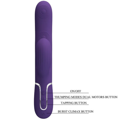 PRETTY LOVE - PERLITA VIBRATEUR G-SPOT 3 EN 1 MULTIFONCTION VIOLET