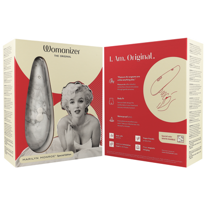 WOMANIZER - MARILYN MONROE CLASSIC 2 STIMULATEUR CLITORAL MARBRE BLANC