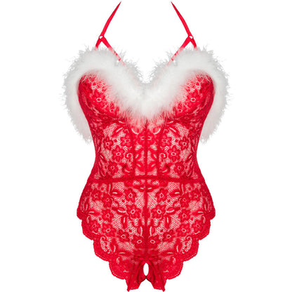LIVCO CORSETTI FASHION - BODY FEMME EN DENTELLE PÈRE NOËL S/M