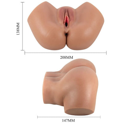 CRAZY BULL - HAILEY VIBRATEUR FESSES AVEC VAGIN ET ANUS RÉALISTES MULATTO CONTRÔLE À DISTANCE