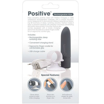 SCREAMING O - MASSEUR RECHARGEABLE POSITIVE GRIS