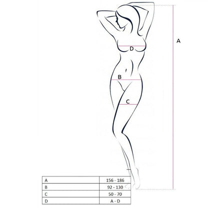 PASSION - FEMME BS050 BODYSTOCKING NOIR TAILLE UNIQUE